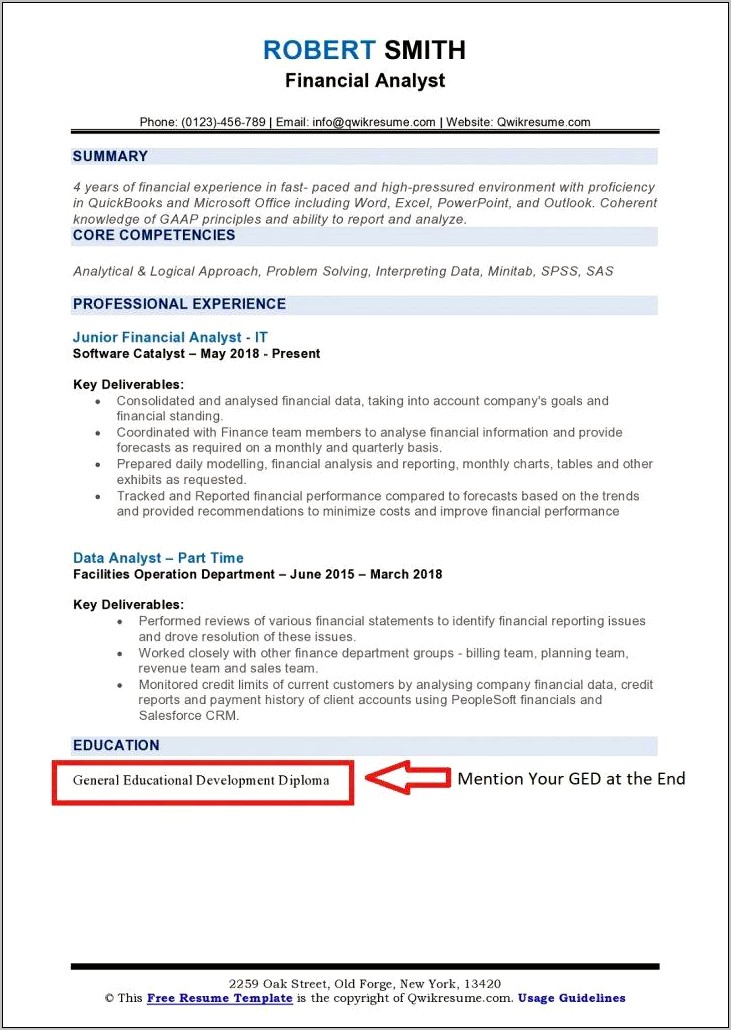 Listing Education On Resume Examples