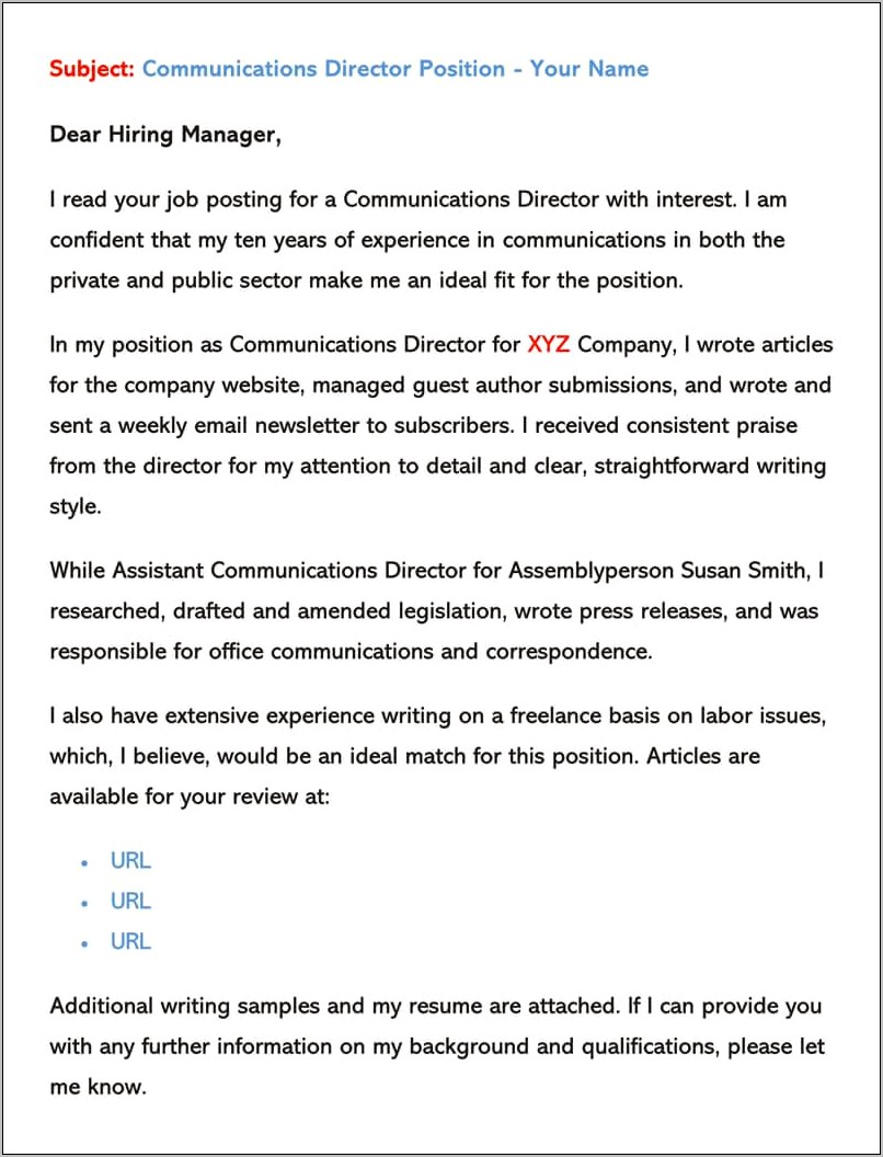 Mail Resume To Hiring Manager