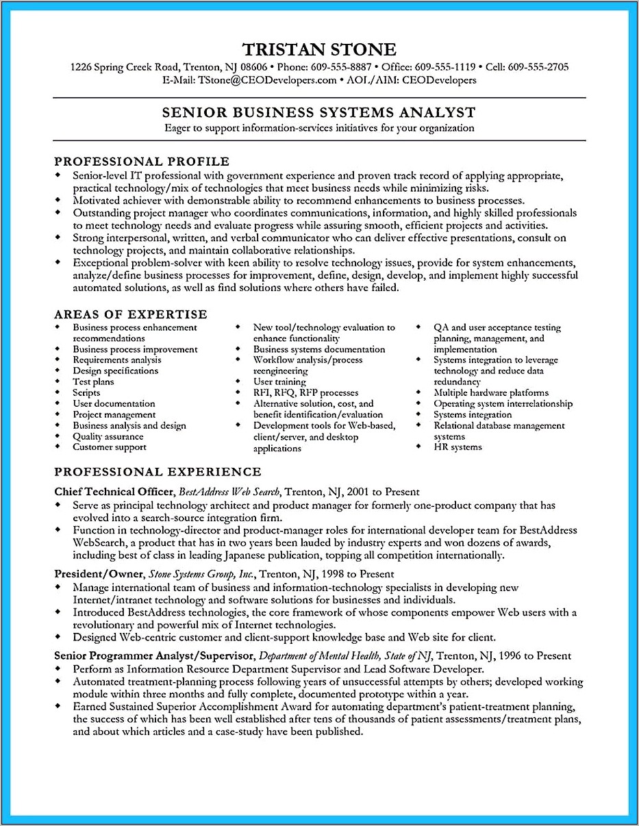 Management Systems Analyst Resume Samples