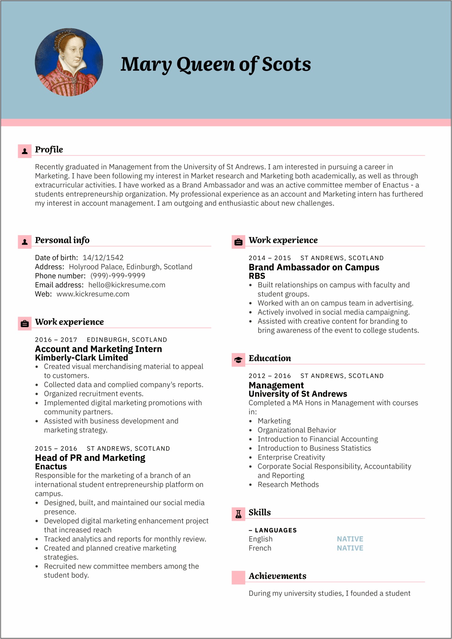 Marketing Account Manager Resume Samples