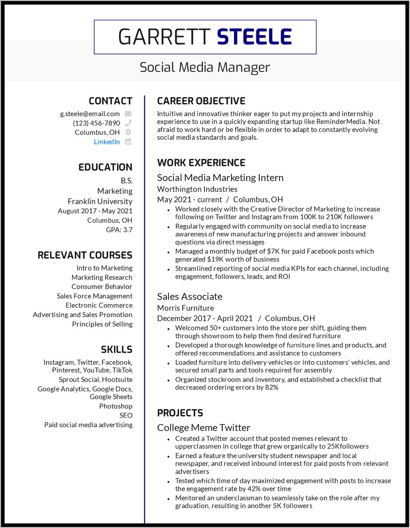 Marketing Communications Nonprofit Sample Resume