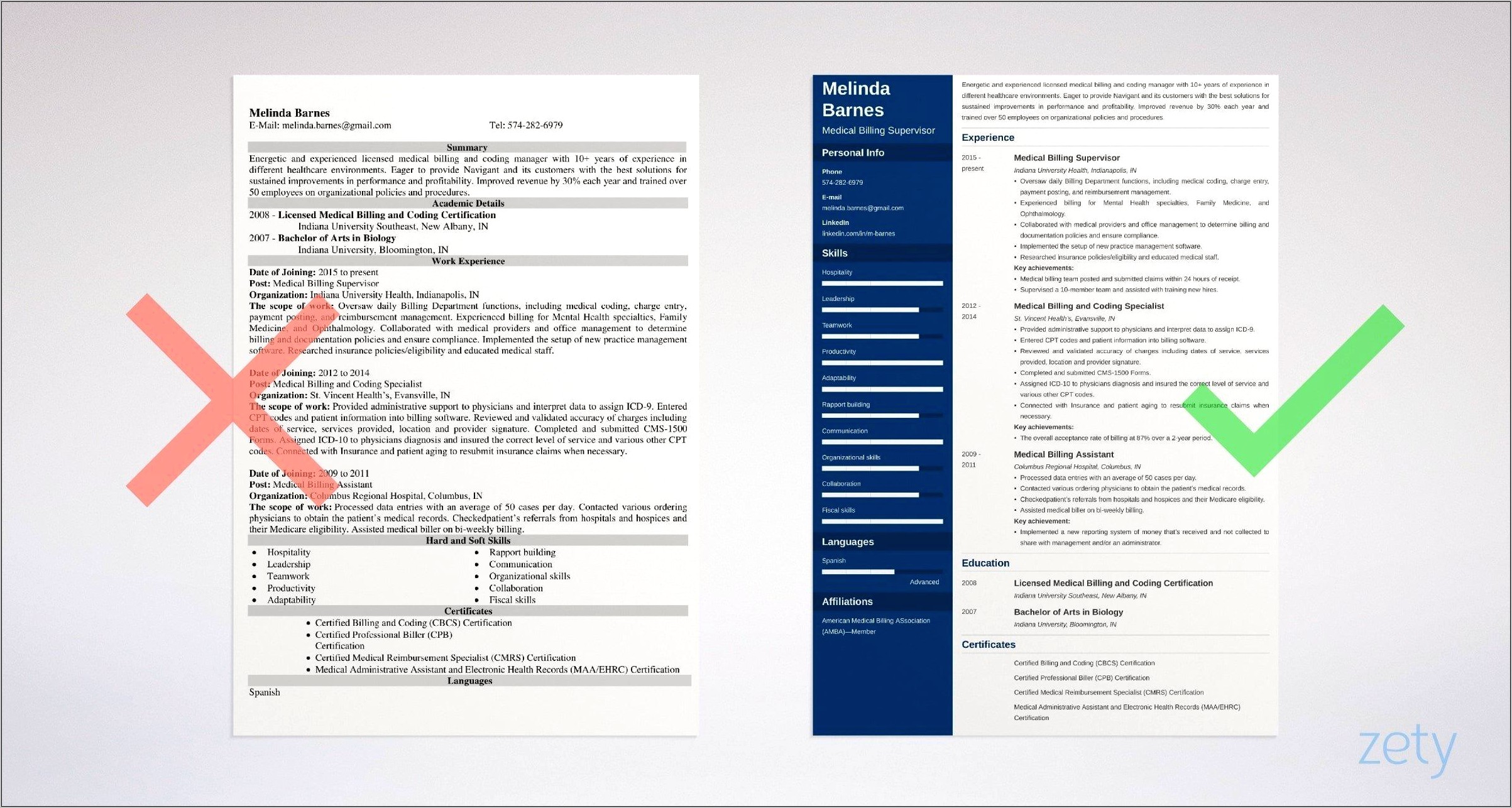 Medical Billing Specialist Resume Examples