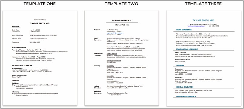 Medical Professional Free Resume Template