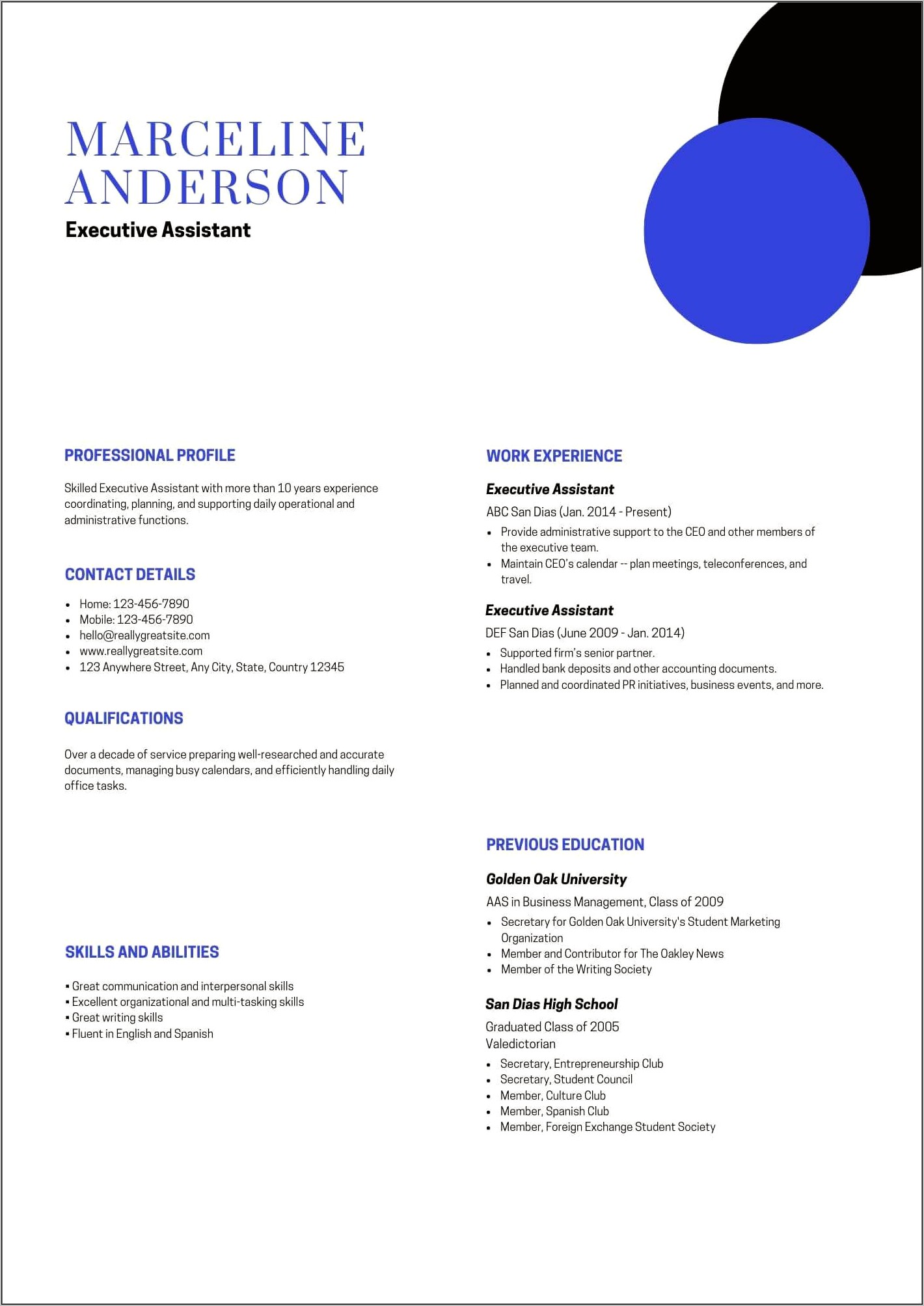 New Resume Model Free Download