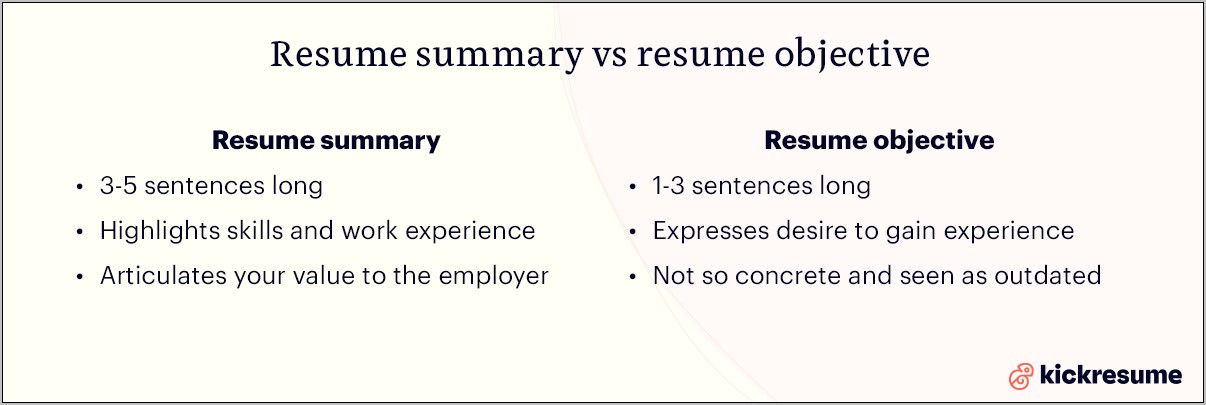 No Job Experience Resume Summary
