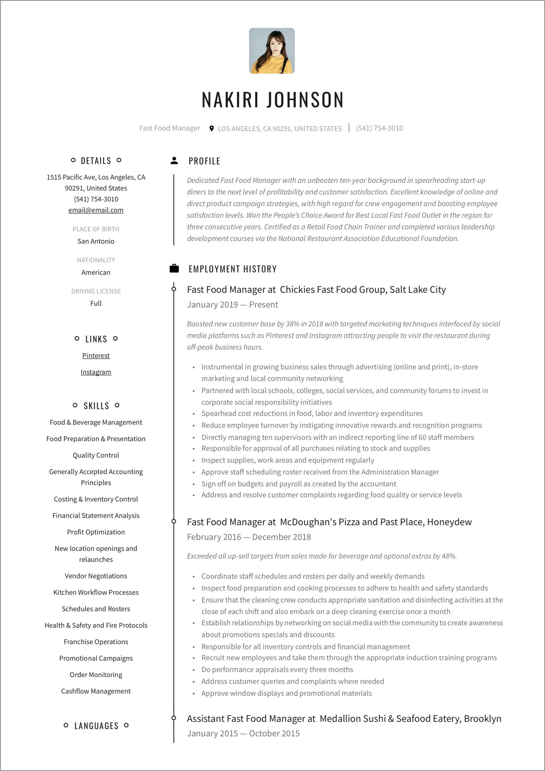 Objective For Airport Manager Resume