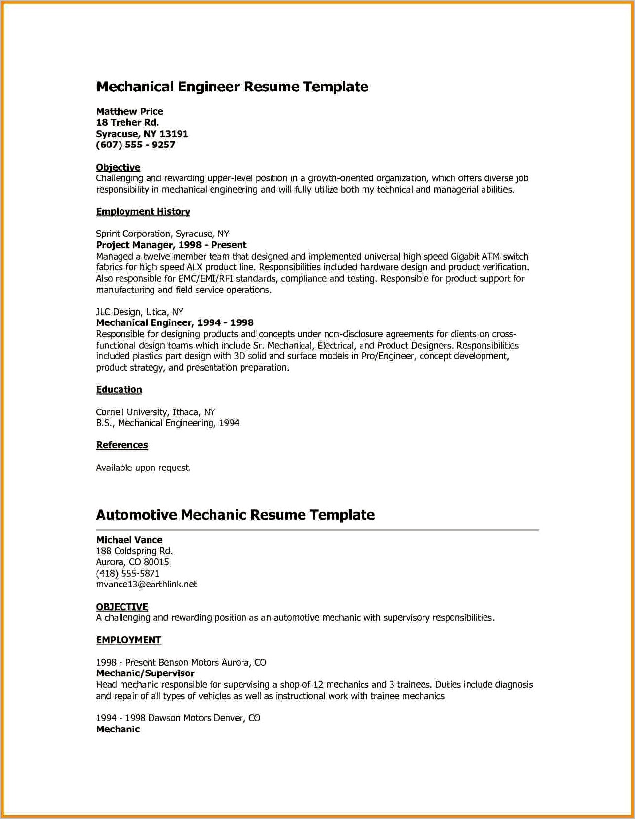 Objective For Non Technical Resume
