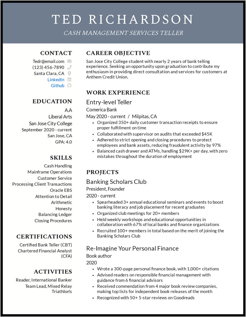 Objective For Resume For Union