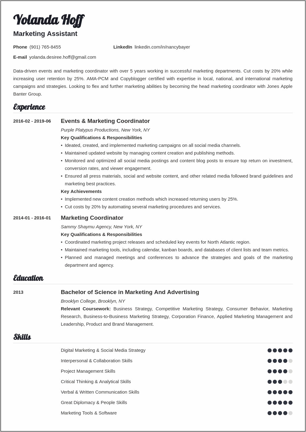 Objective For Sales Coordinator Resume