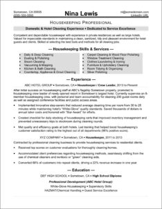 Objective In Resume Examples Hospitality