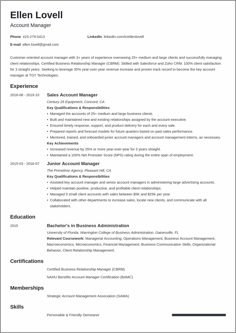 Objective In Resume For Business