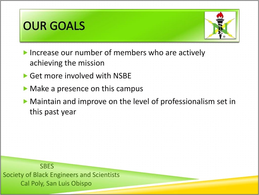Objective On Resume Examples Nsbe