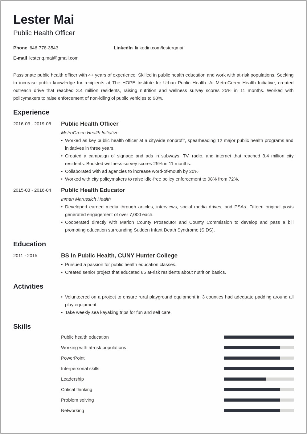 Objective Statement For Resume Medical