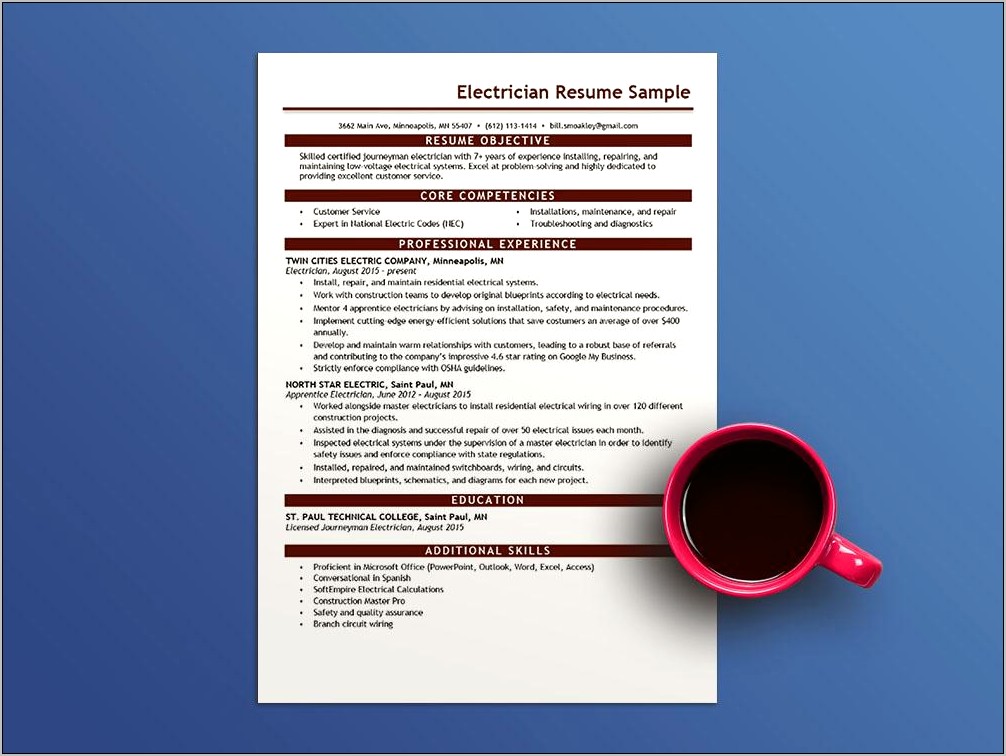 Objectives In An Resume Electrical