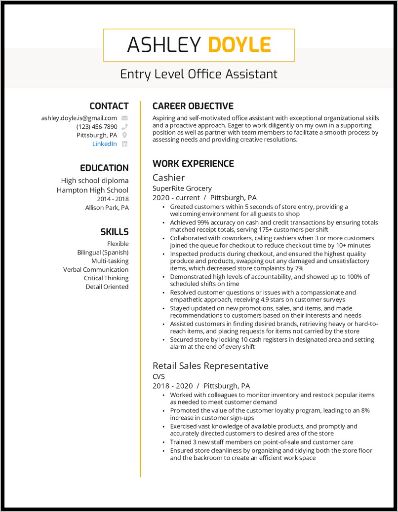 Office Assistant Resume Samples Free