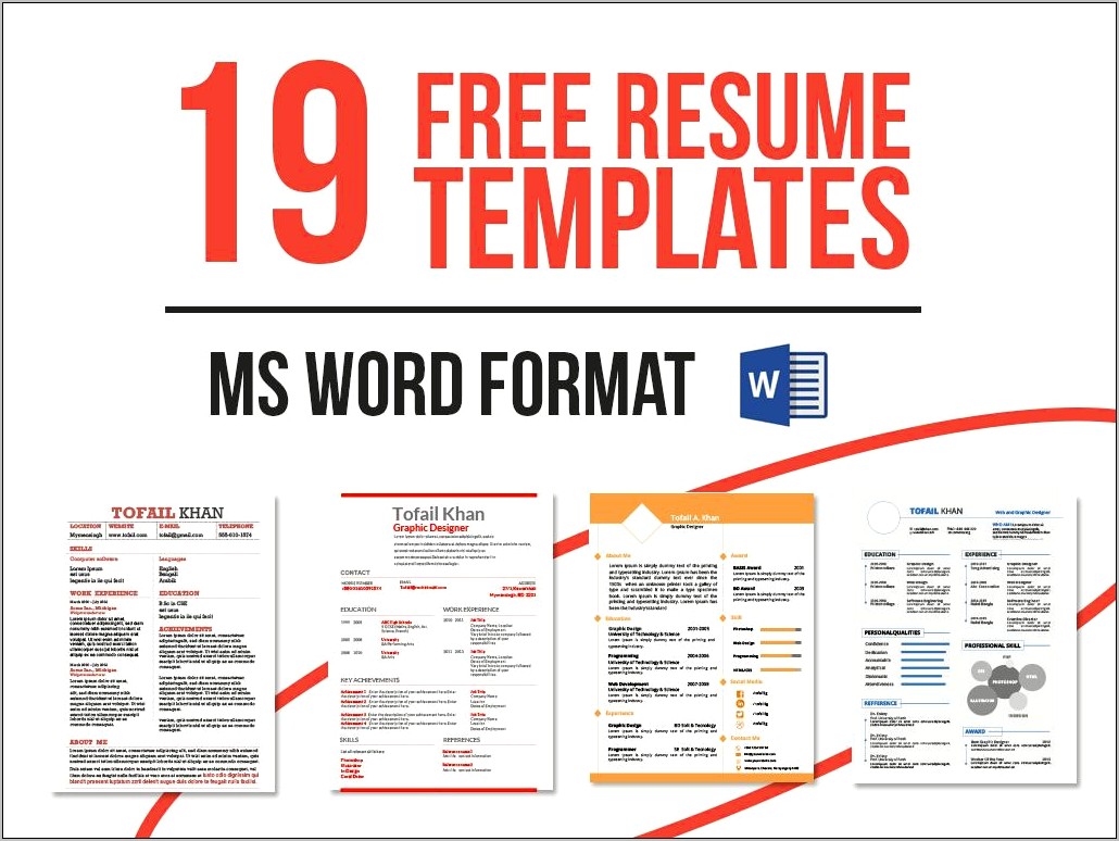 Office Word Resume Templates Free