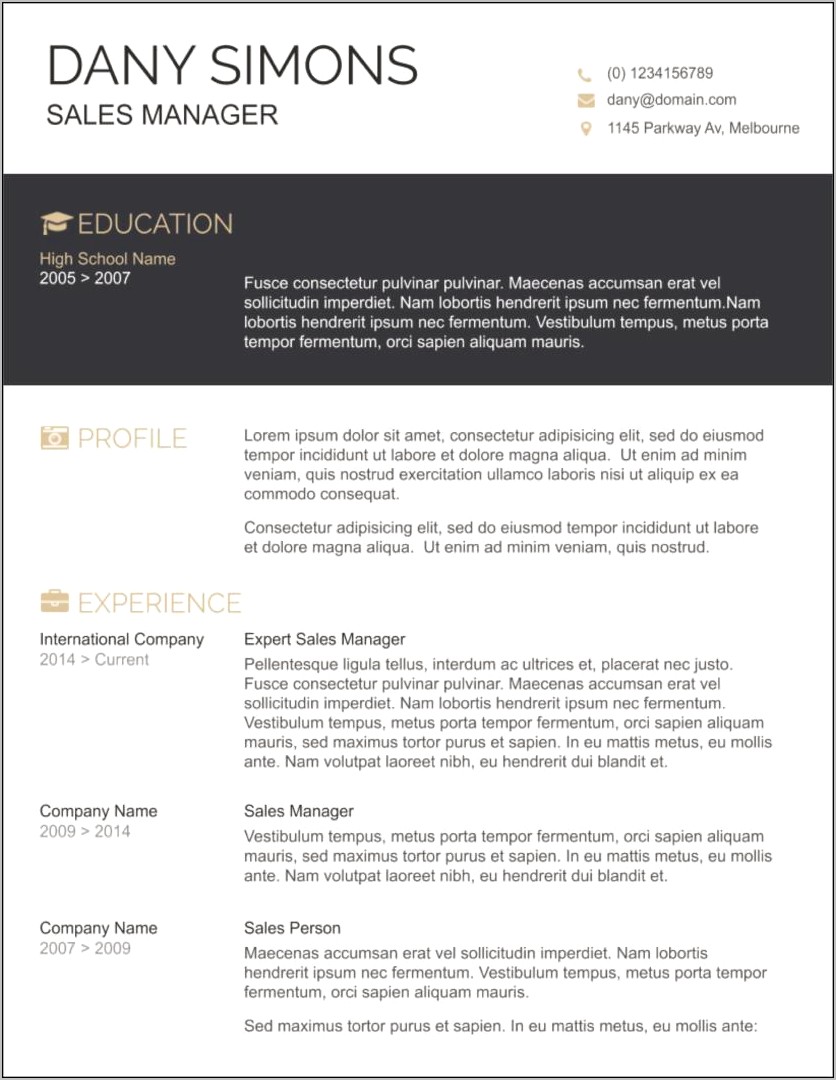 Online Free Resume Template Download