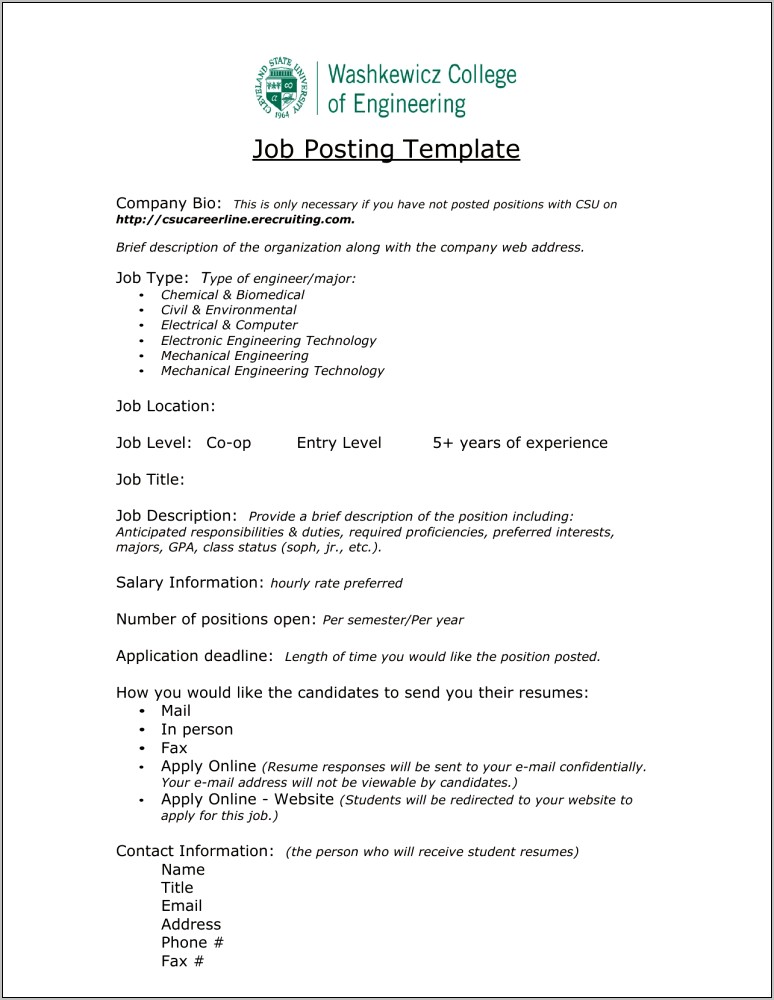 Online Resume Send For Jobs