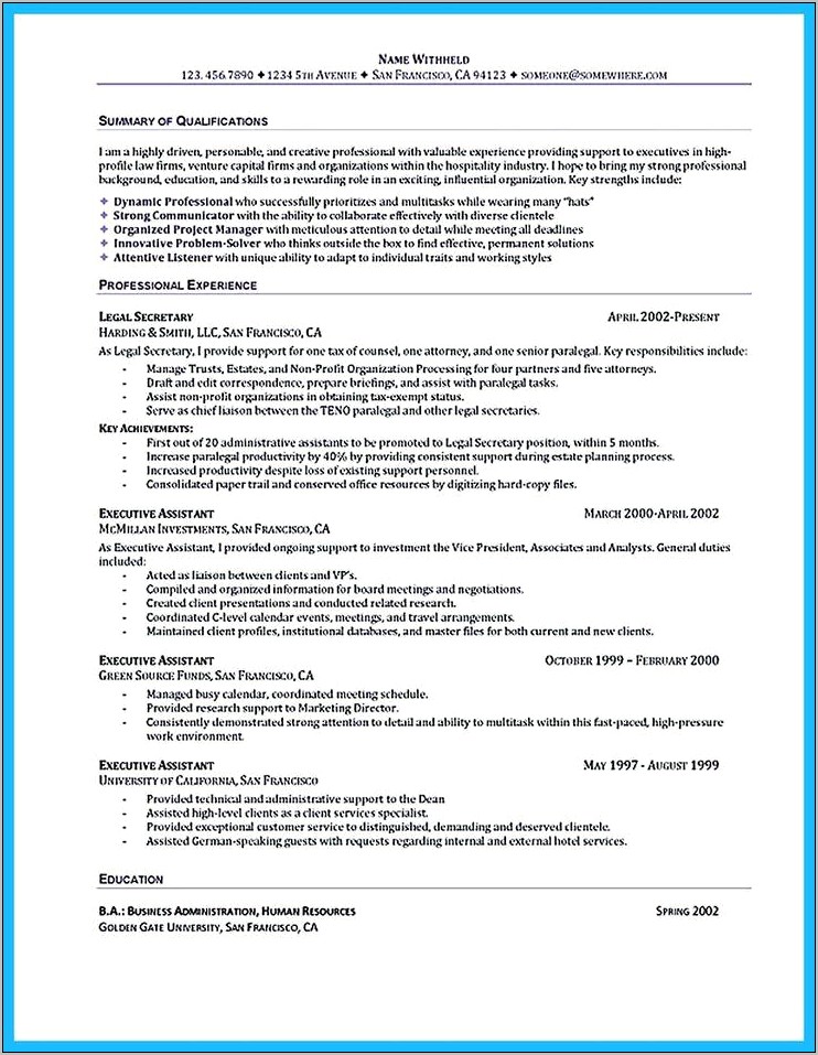 Personal Assistant Resume Objectives Sample