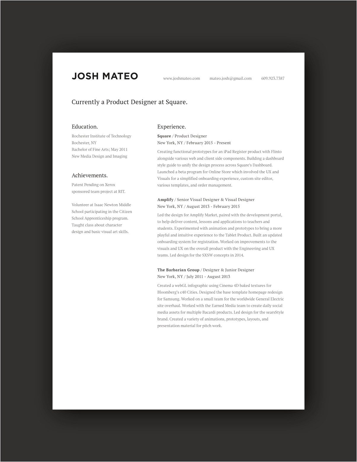 Personal Brand Statement Resume Examples