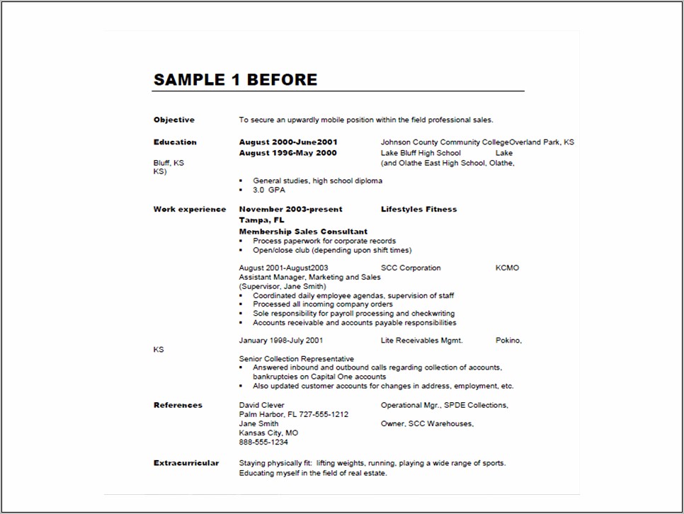 Personal Interests On Resume Samples