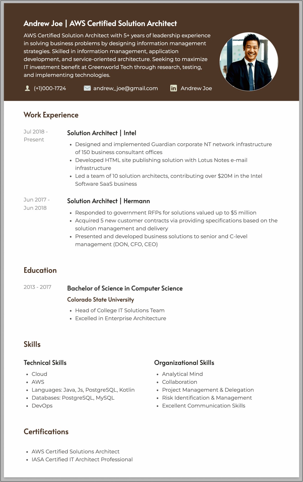 Php Technical Architect Resume Sample