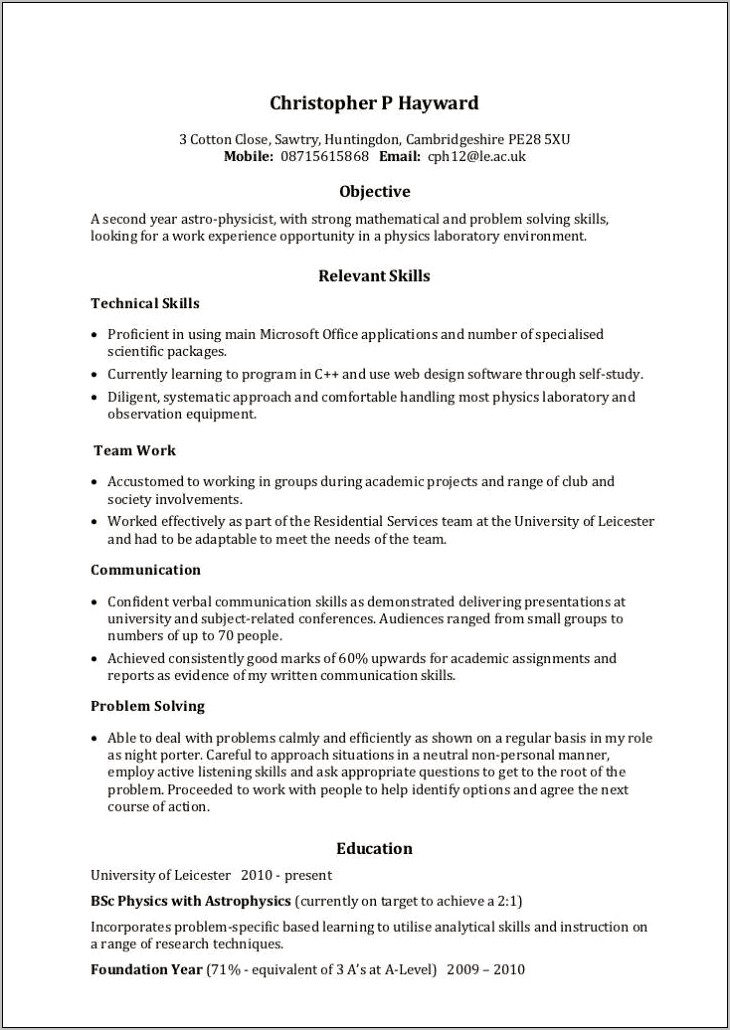 Porter Job Description Resume Sample