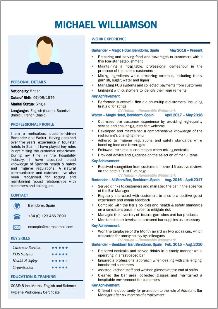 Primary Skills In Resume Examples