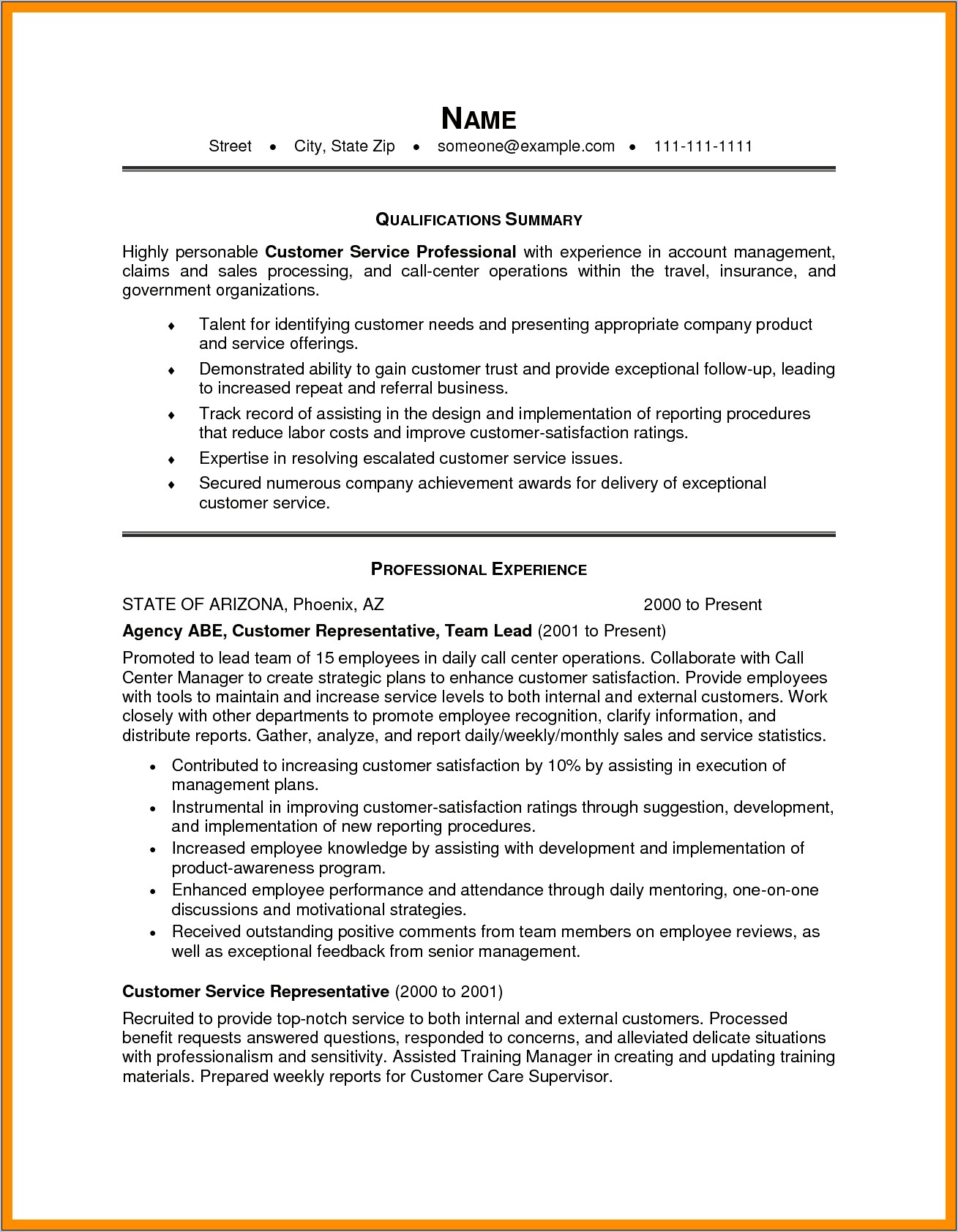 Professional Summary Examples On Resume