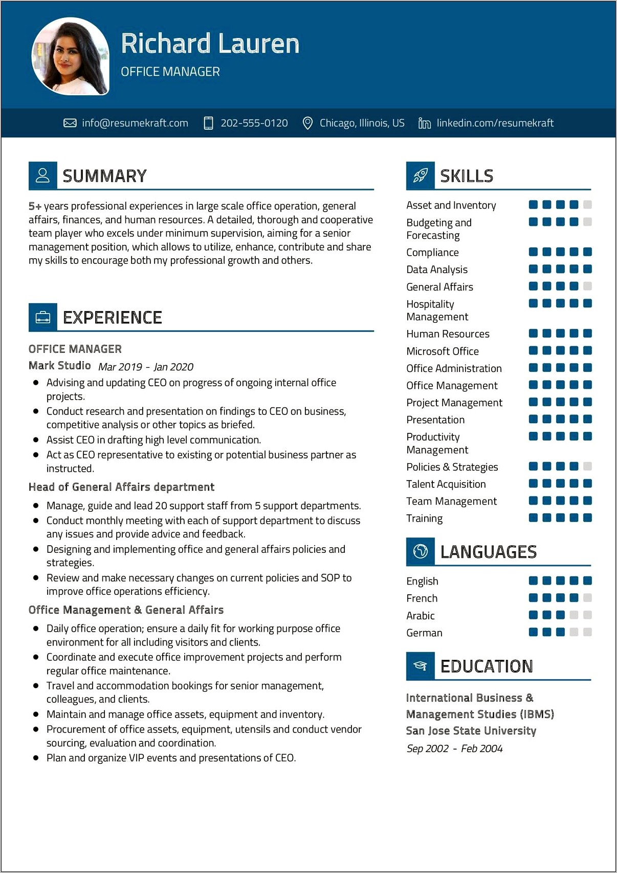 Project Management Office Manager Resume