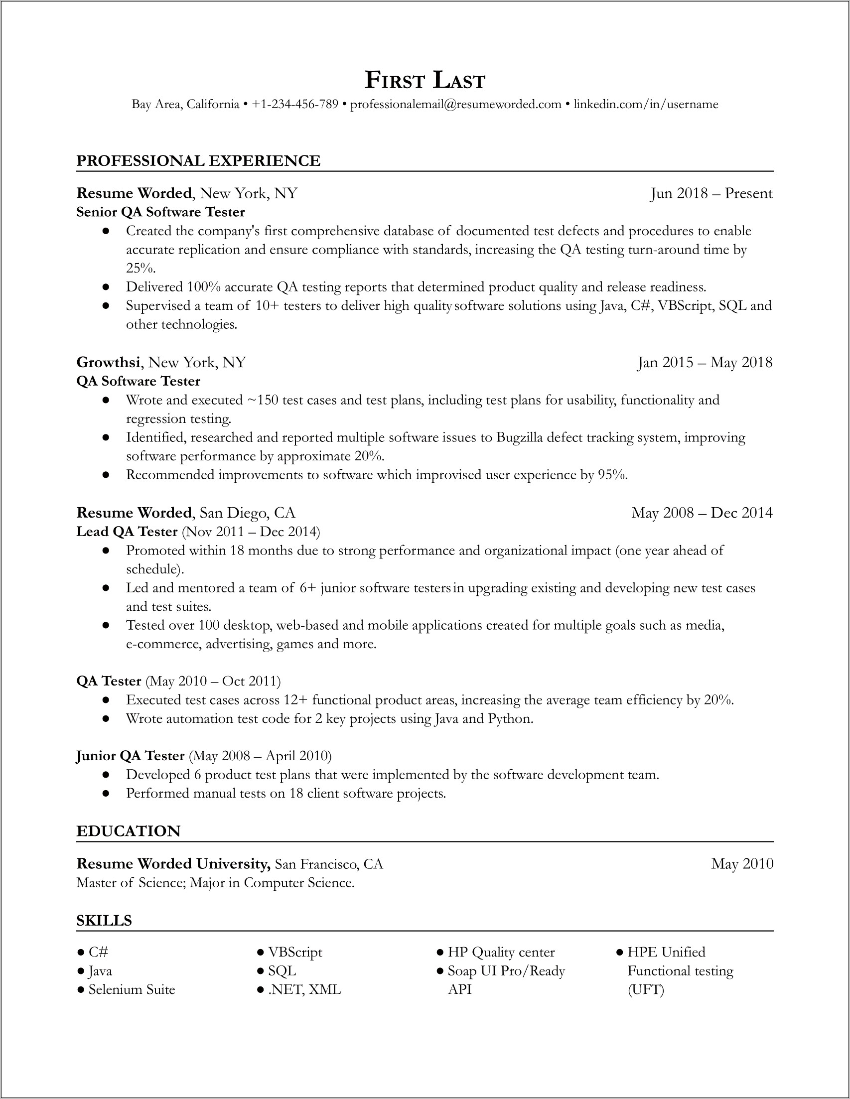 Quality Assurance Analyst Resume Objective