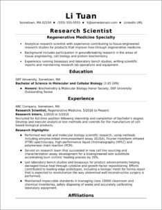 Research Paper On Resume Sample