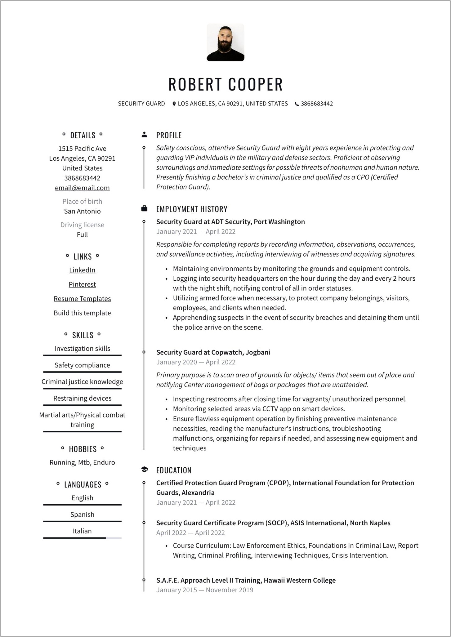 Resume Application Form Free Download