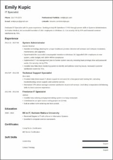 Resume Computer Skills List Examples