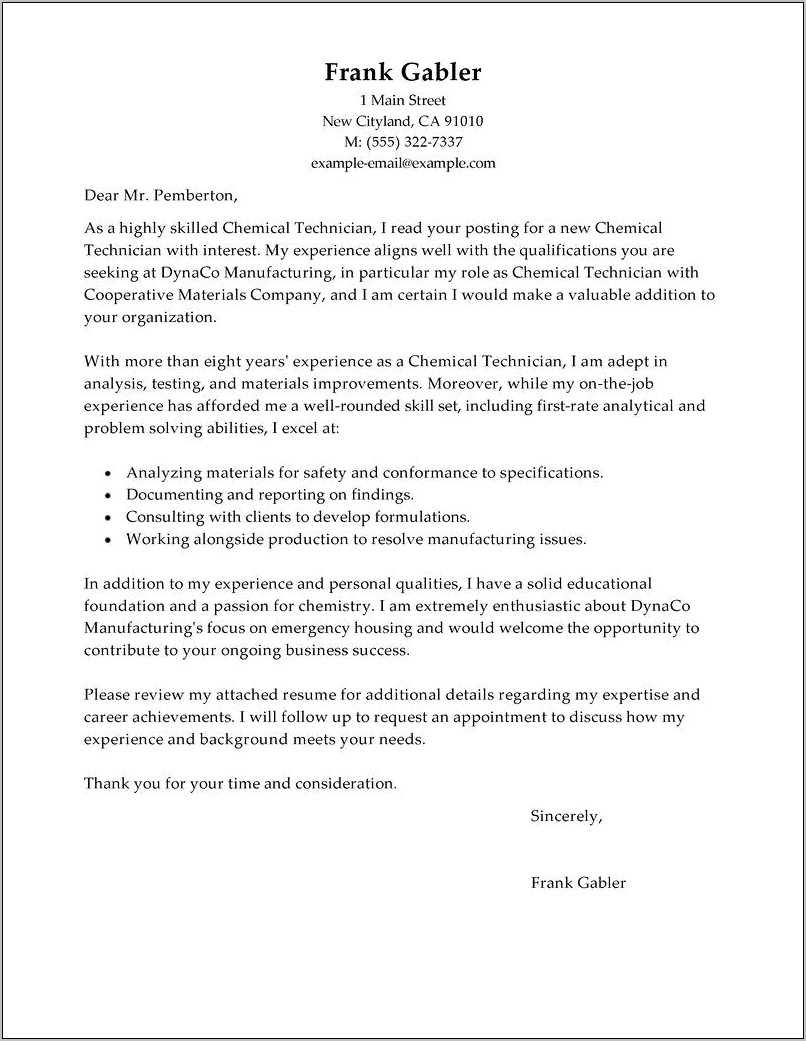 Resume Cover Letter Examples Army