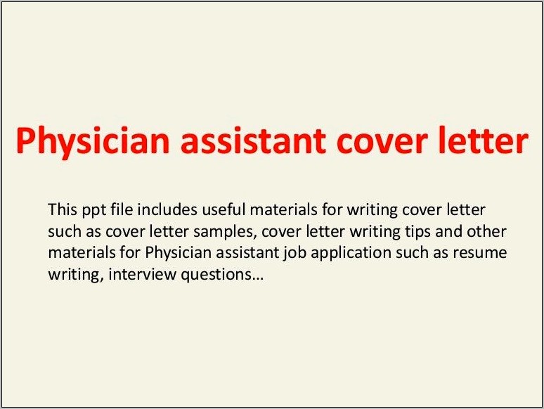 Resume Cover Letters Physicians Examples