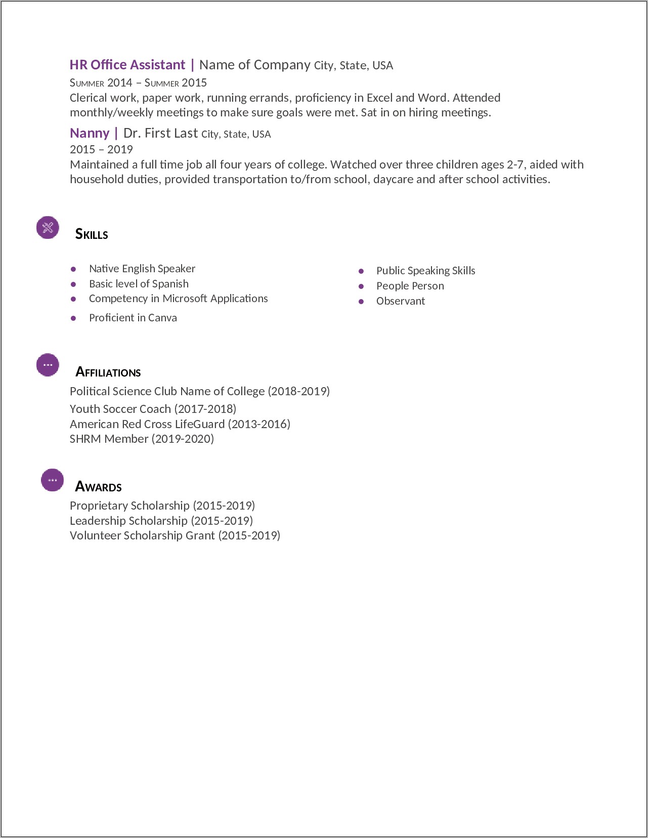 Resume Examples 2014 Entry Level