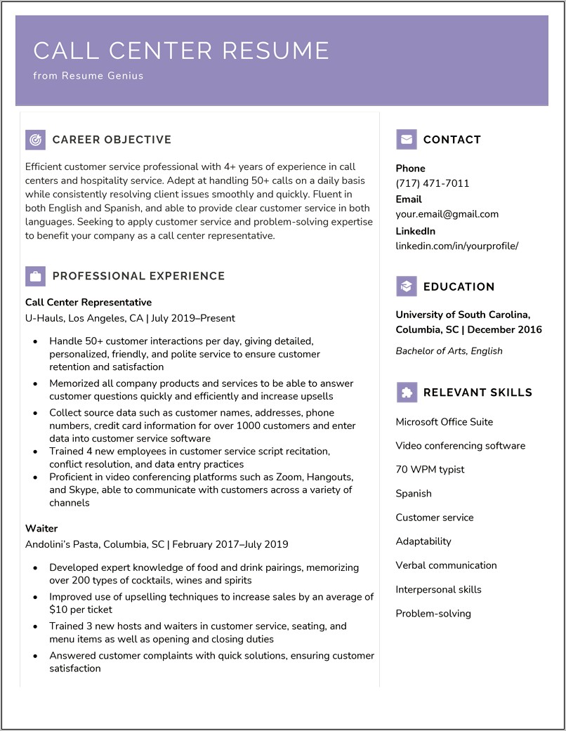 Resume Examples 2019 For Job