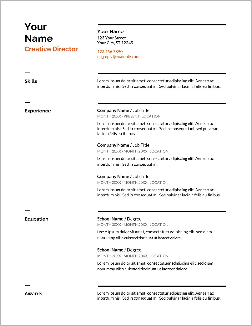 Resume Examples Copy And Paste