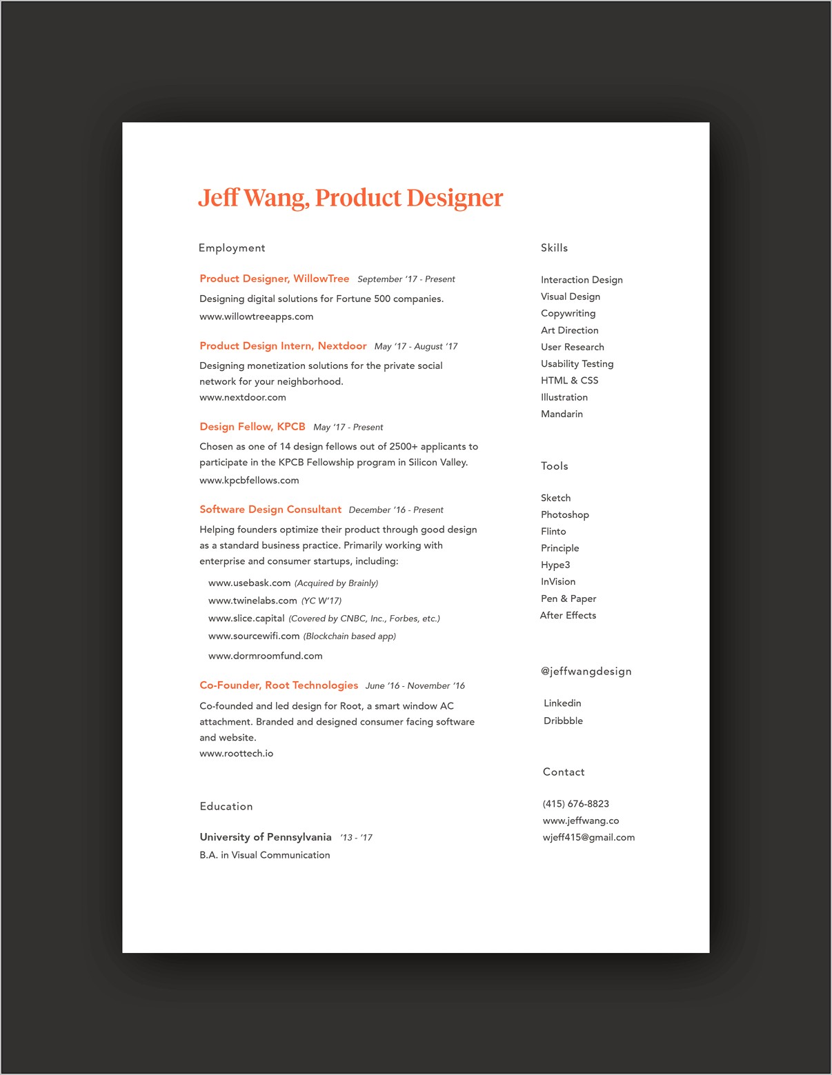 Resume Examples Design Job Copy