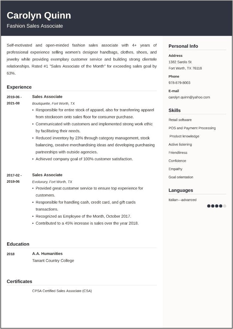 Resume Examples For Active Listening