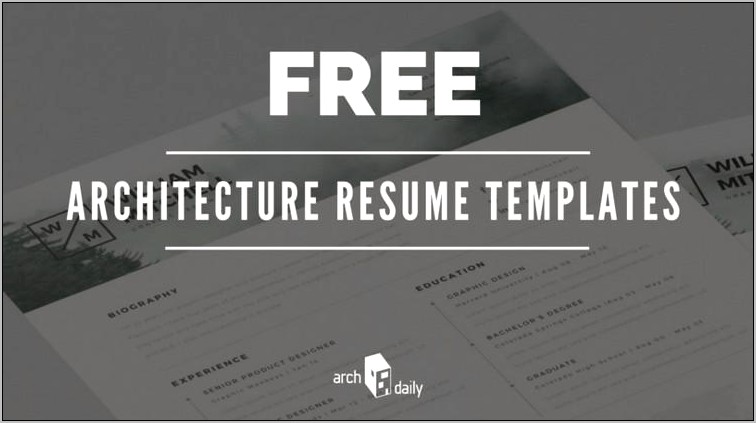 Resume Examples For Architecture Students
