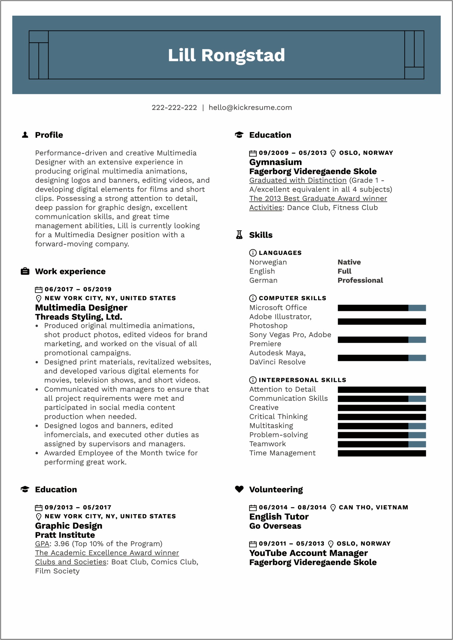 Resume Examples For Communication Skills