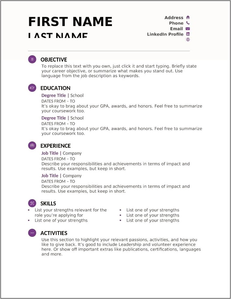 Resume Examples For Job Seekers