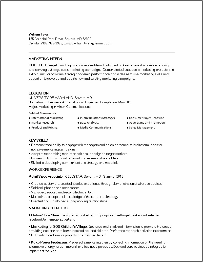 Resume Examples For Shoe Store