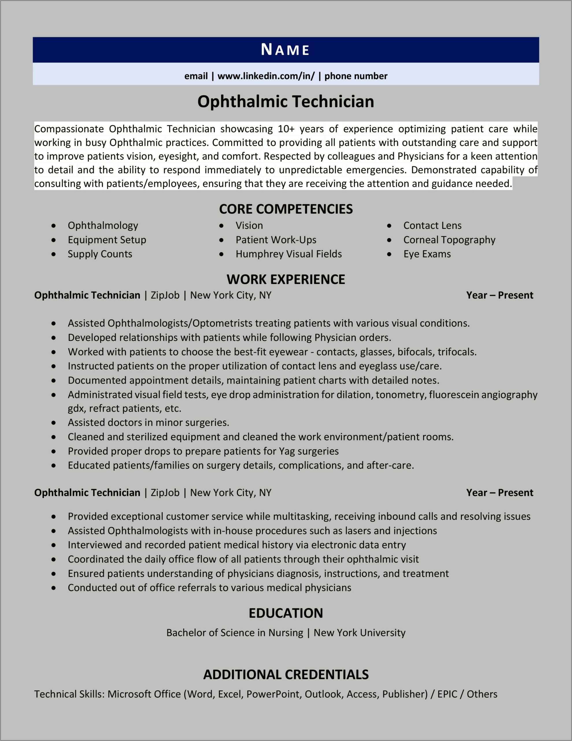 Resume Examples For Tech Jobs