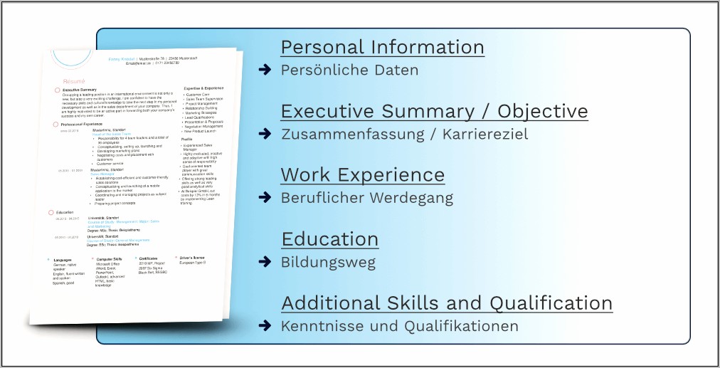 Resume Executive Summary Or Objective