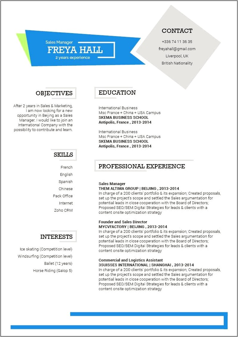 Resume For Your Dream Job