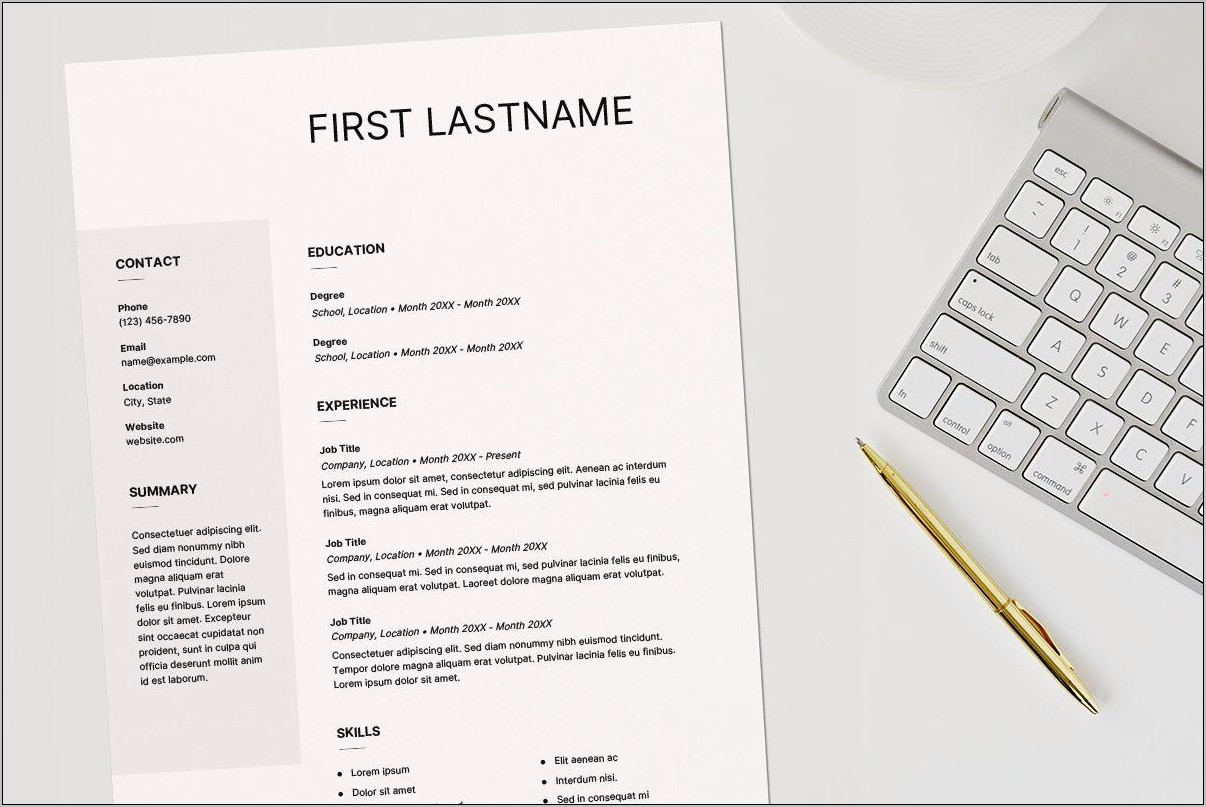 Resume Format Sample Working Student