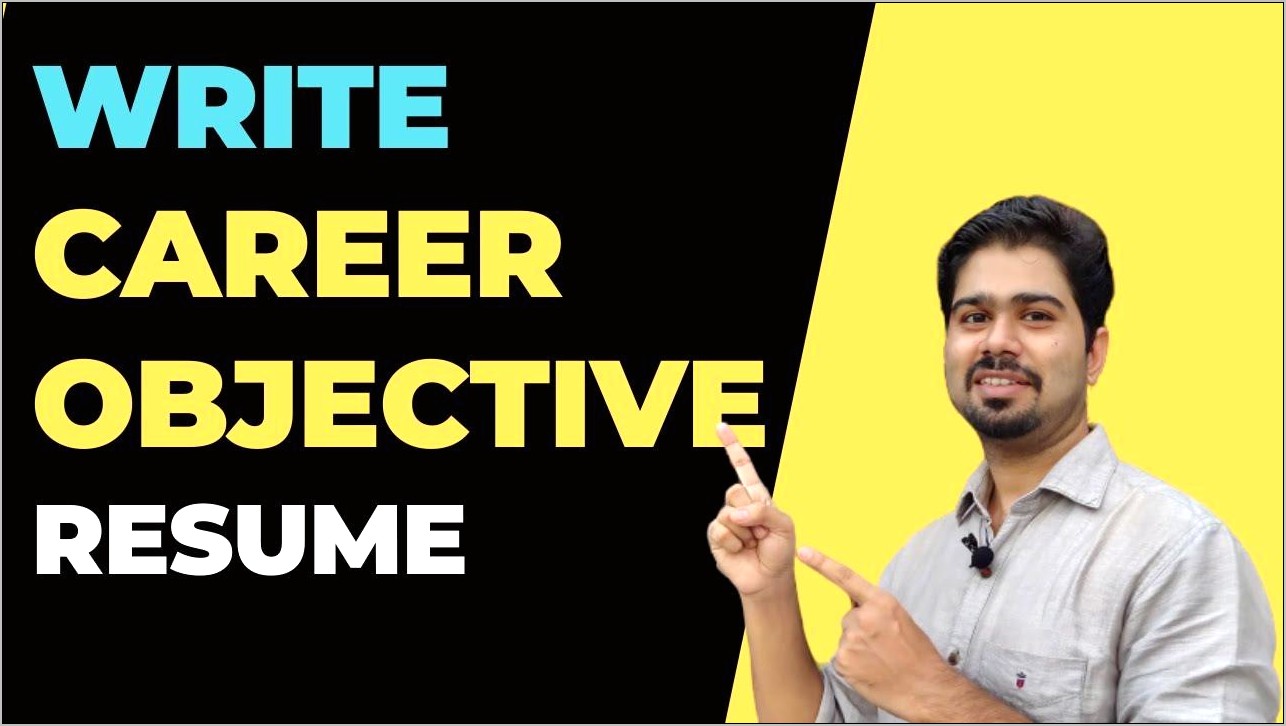 Resume Lines For Career Objective